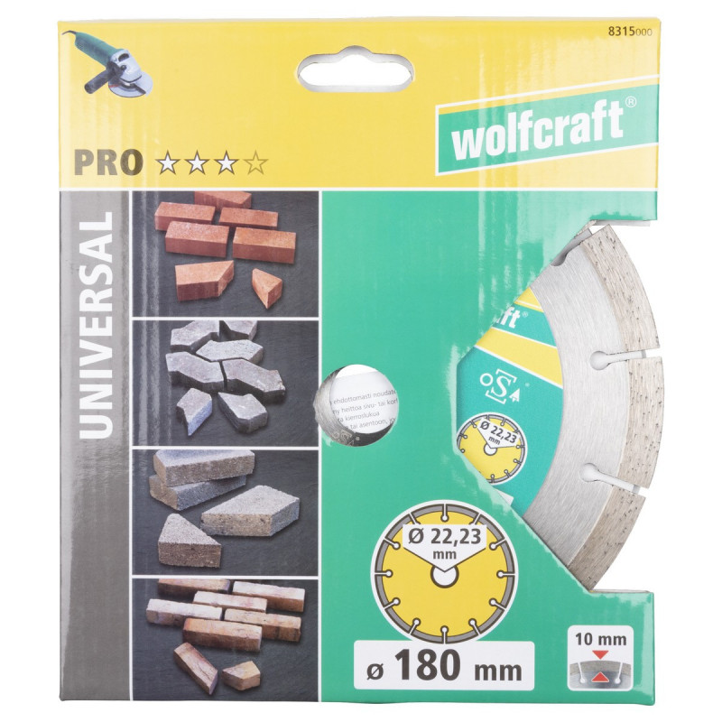 Tarcza diamentowa 180 do cięcia uniwersalna PRO, wolfcraft Tarcza diamentowa 180 do cięcia uniwersalna PRO, wolfcraft