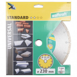 Tarcza diamentowa 230 do cięcia Solid Uniwersal, wolfcraft Tarcza diamentowa 230 do cięcia Solid Uniwersal, wolfcraft