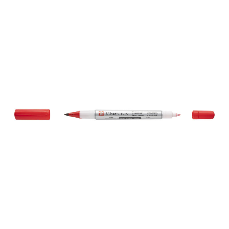 Marker IDenti-Pen Dual Point czerwony, Sakura