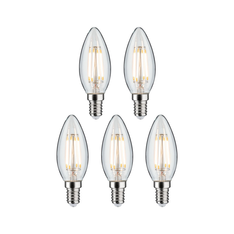 Źródło światła LED świecowa 5X4,8W 470lm E14 2700K 230V przeźroczysty / szkło Źródło światła LED świecowa 5X4,8W 470lm E14 2700K 230V przeźroczysty / szkło