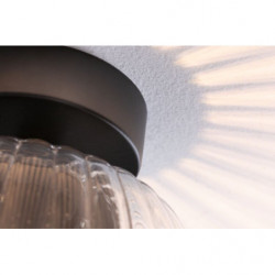 Lampa sufitowa łazienkowa RUYA E14 max.20W IP44 230V czarny matowy / szkło Lampa sufitowa łazienkowa RUYA E14 max.20W IP44 230V czarny matowy / szkło