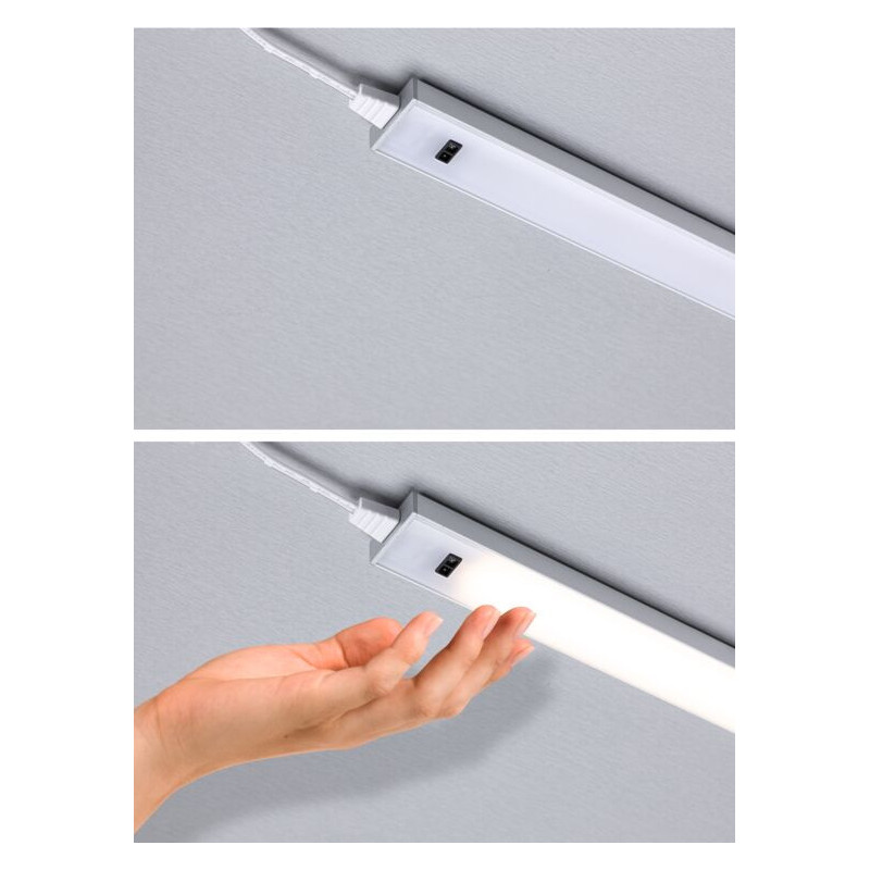 Zestaw opraw podszafkowych SET LINE DIM PIR 2x4W 2x350lm 350mm 30000K 230V/24V chrom matowy / aluminium Zestaw opraw podszafkowych SET LINE DIM PIR 2x4W 2x350lm 350mm 30000K 230V/24V chrom matowy / aluminium