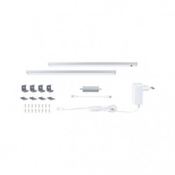 Zestaw opraw podszafkowych SET LINE DIM PIR 2x4W 2x350lm 350mm 30000K 230V/24V chrom matowy / aluminium Zestaw opraw podszafkowych SET LINE DIM PIR 2x4W 2x350lm 350mm 30000K 230V/24V chrom matowy / aluminium