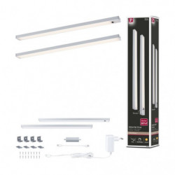 Zestaw opraw podszafkowych SET LINE DIM PIR 2x4W 2x350lm 350mm 30000K 230V/24V chrom matowy / aluminium Zestaw opraw podszafkowych SET LINE DIM PIR 2x4W 2x350lm 350mm 30000K 230V/24V chrom matowy / aluminium