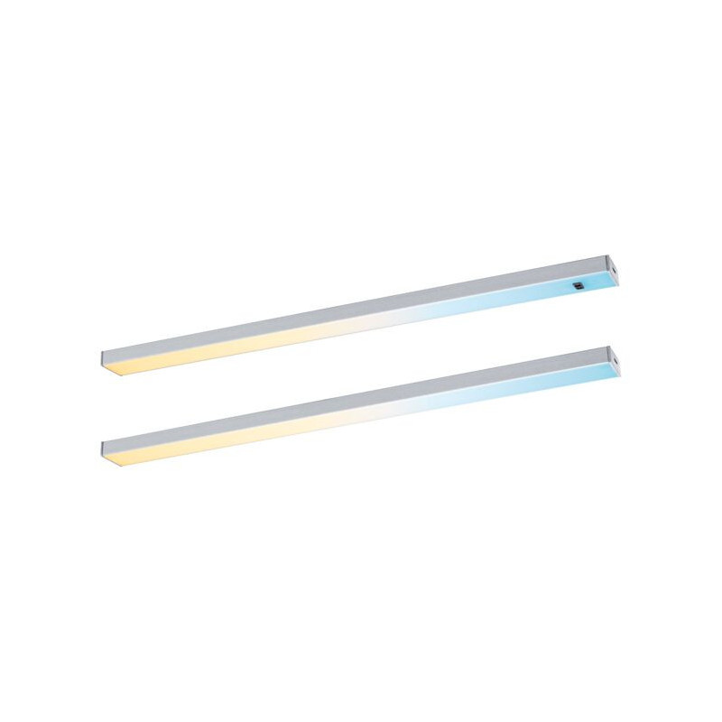 Zestaw opraw podszafkowych SET LINE DIM PIR 2x4W 2x350lm 350mm 2700K-6500K 230V/24 chrom matowy / aluminium Zestaw opraw podszafkowych SET LINE DIM PIR 2x4W 2x350lm 350mm 2700K-6500K 230V/24 chrom matowy / aluminium
