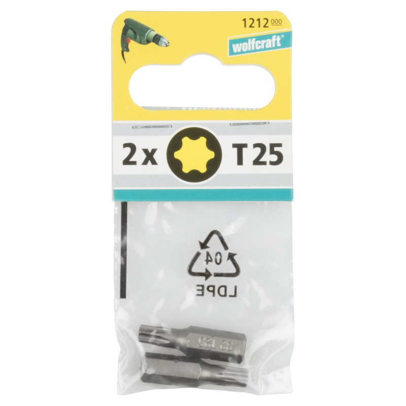 Końcówka Solid, torx 25, wolfcraft (2 szt.) Końcówka Solid, torx 25, wolfcraft (2 szt.)