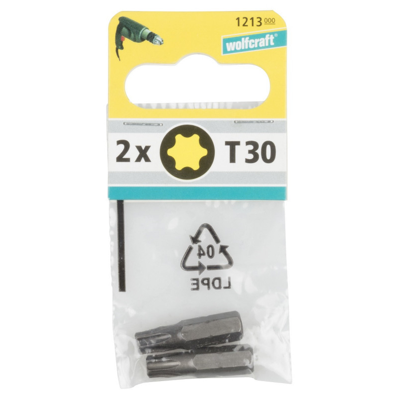 Końcówka Solid, torx 30, wolfcraft (2 szt.) Końcówka Solid, torx 30, wolfcraft (2 szt.)