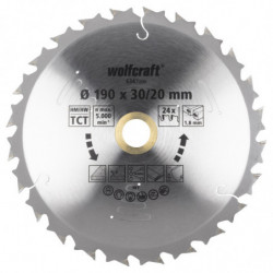 Tarcza HM do pilarek akumulatorowych 190 x 30/20 x 1,8 / ilość zębów: 24 seria lila Wolfcraft Tarcza HM do pilarek akumulatorowych 190 x 30/20 x 1,8 / ilość zębów: 24 seria lila Wolfcraft
