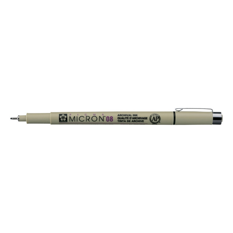 Marker, długopis Pigma Micron 08, 0,5 mm czarny, Sakura Marker, długopis Pigma Micron 08, 0,5 mm czarny, Sakura