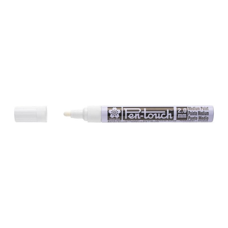 Marker Pen-touch Medium biały, Sakura Marker Pen-touch Medium biały, Sakura