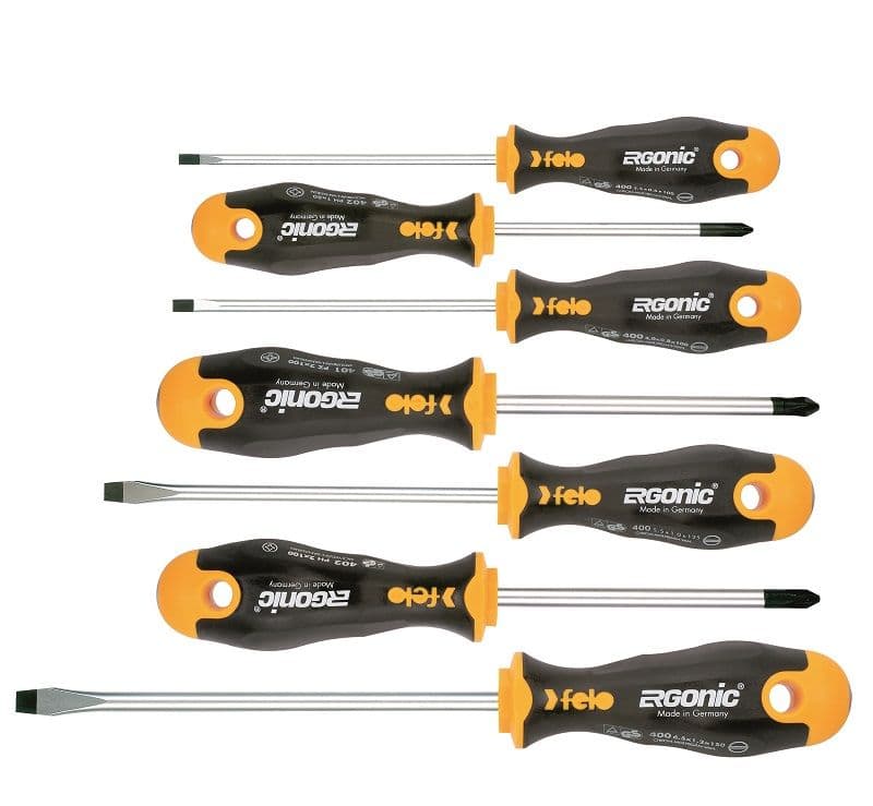 Zestaw 7 wkrętaków FELO Ergonic 
3,5 / 4,0 / 5,5 / 6,5 / PZ2 / PH1 / PH2