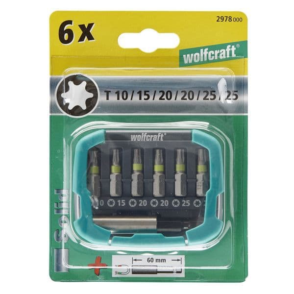 Zestaw bitów gwiazdkowych Torx Wolfcraft - [7 cz.]