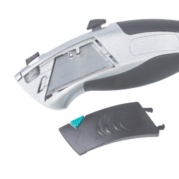 Nóż z ostrzem trapezowym, automatyczna wymiana ostrza, Profi Wolfcraft