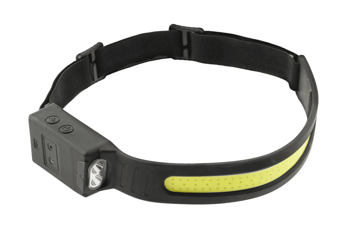 Lampa czołowa LED COB USB, 5 funkcji
