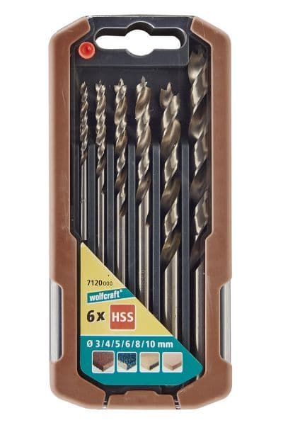 Zestaw wierteł do drewna 3 - 10 mm Wolfcraft - professional [6 szt.]