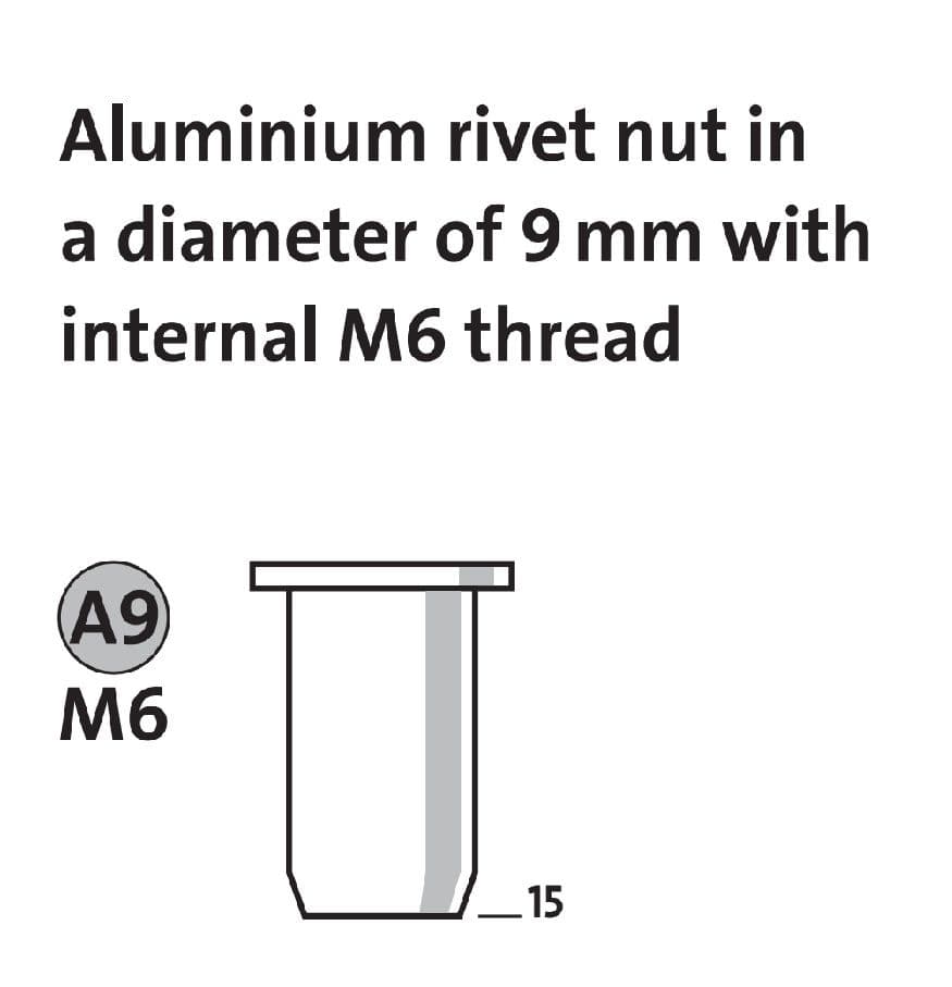 Nitonakrętki aluminiowe AM6/15 NOVUS