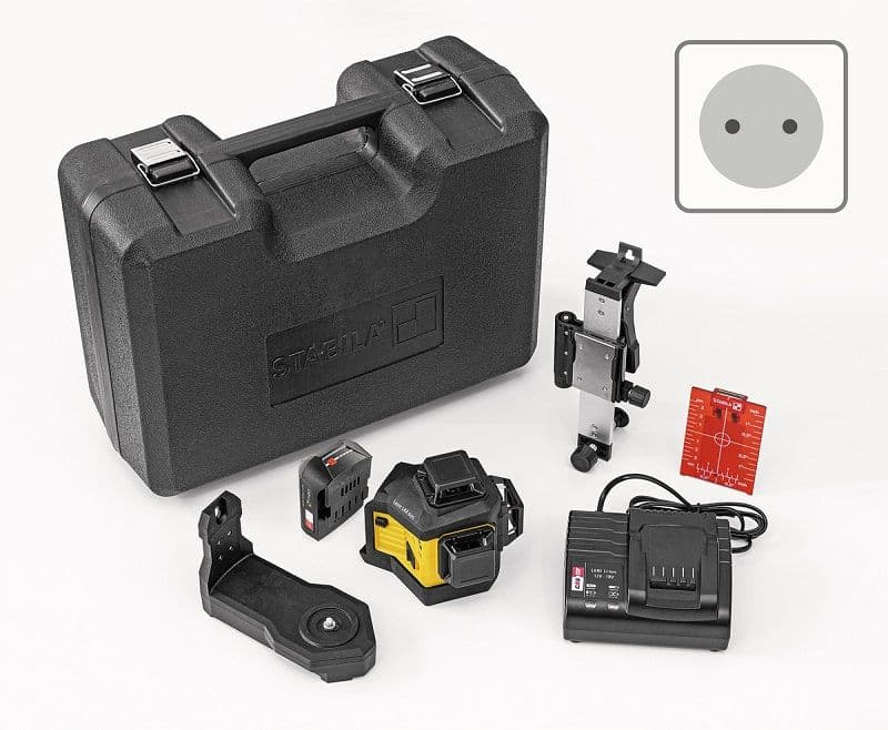 Laser wieloliniowy LAX system 12 V, zestaw 7-częściowy, z akumulatorem i ładowarką