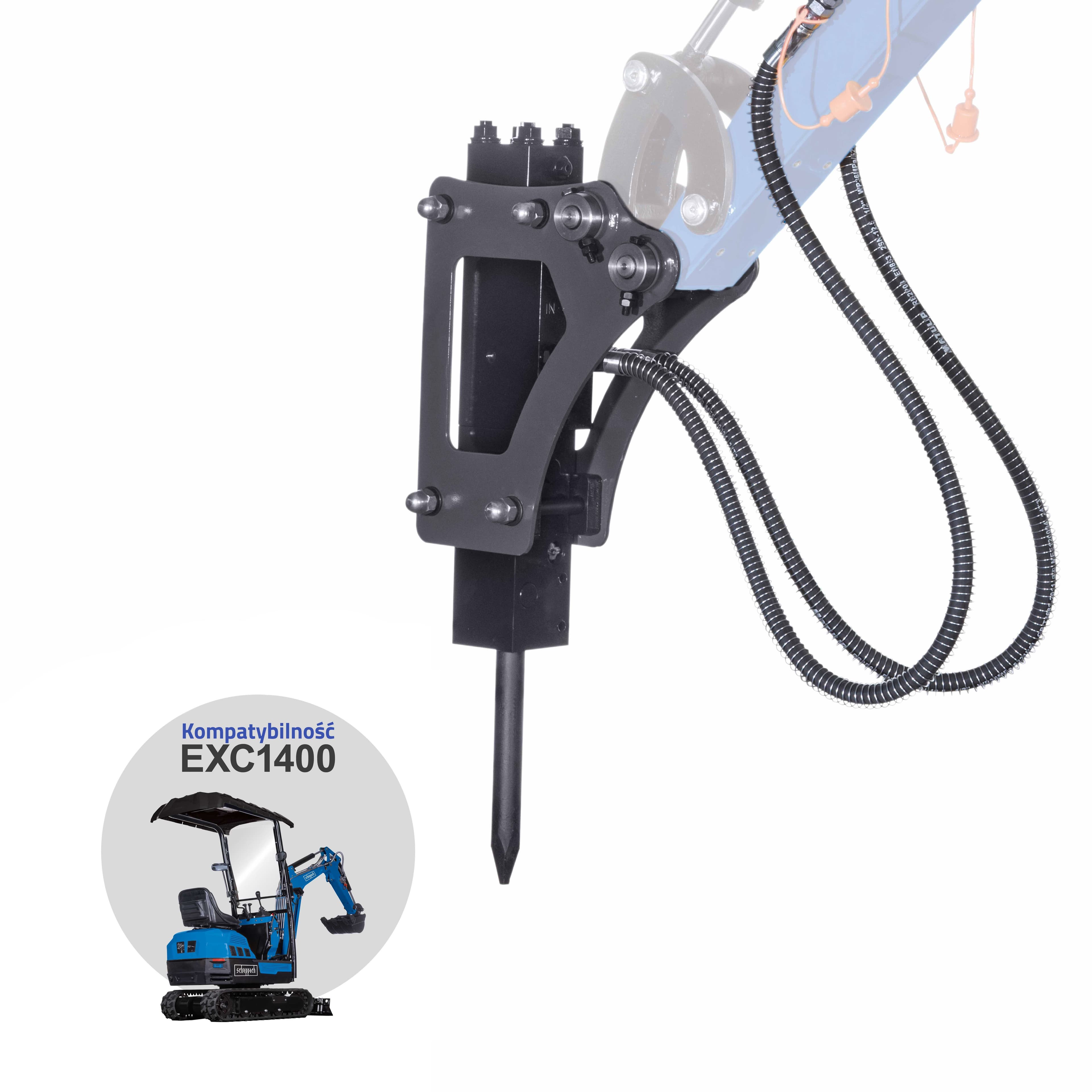 Młot hydrauliczny Scheppach EXC1400 300 J 800-1400 ud./min 7915001725