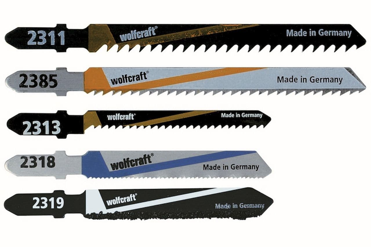 5 Brzeszczotów wyrzynarki uchwyt T: materiał: Wolfcraft
