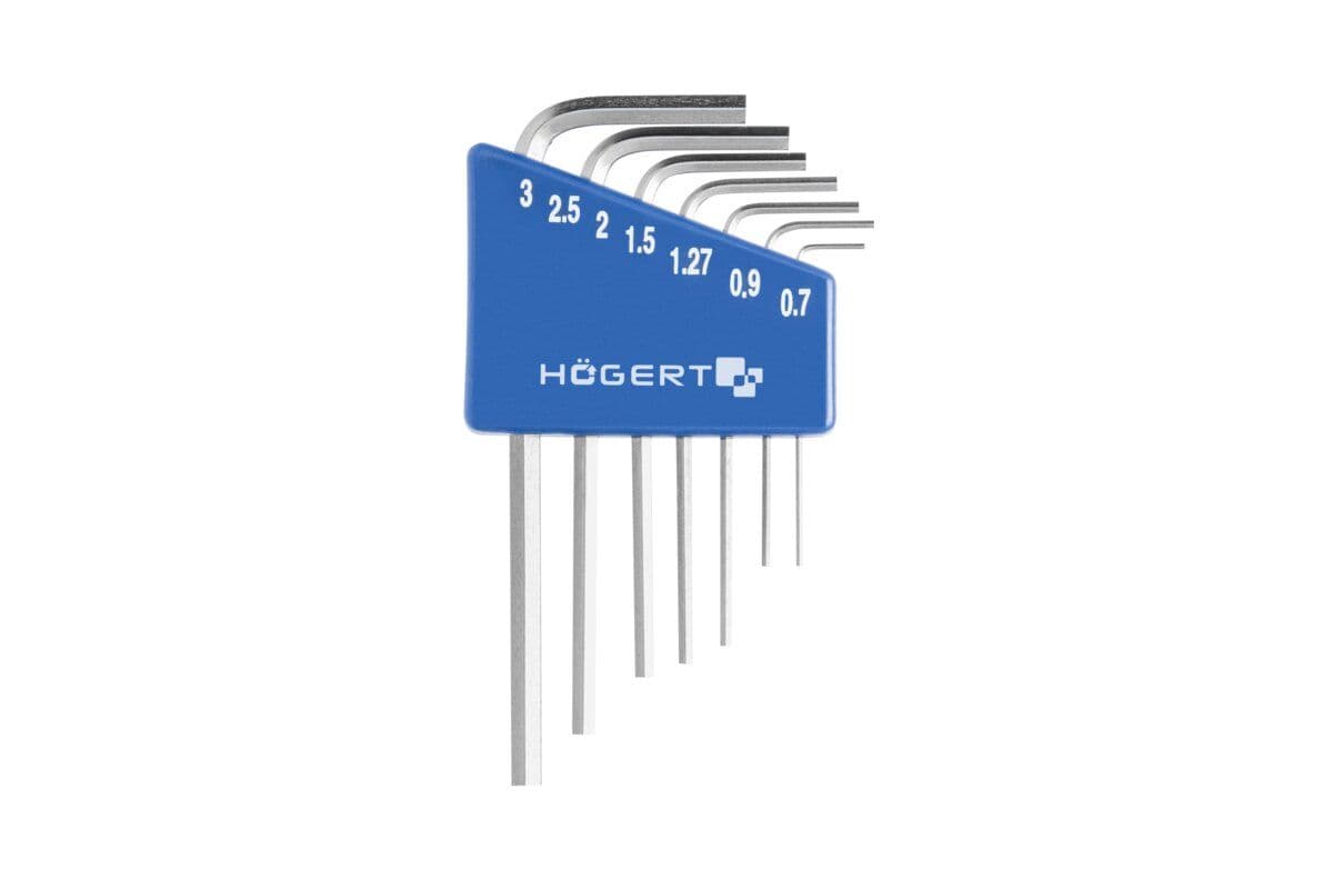 Klucze sześciokątne, precyzyjne Hex 7 szt., 0.71-3.0 mm