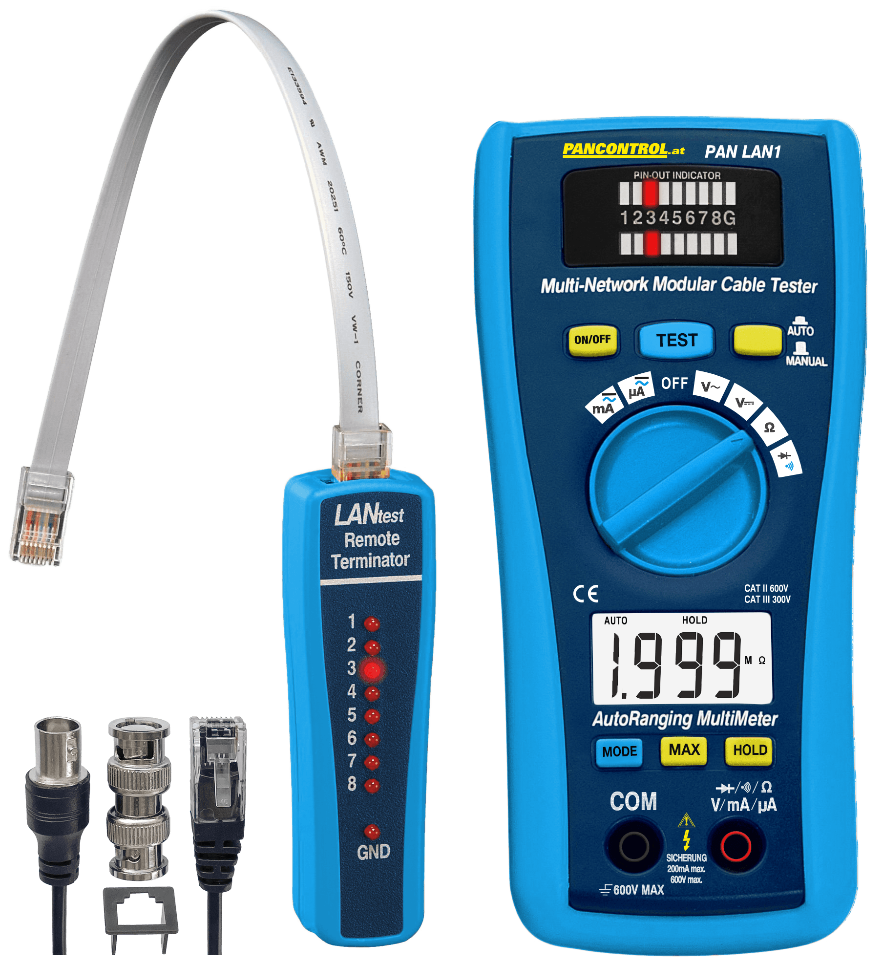 Multimetr cyfrowy Tester LAN PAN LAN1 CAT III 300 V / CAT II 600 V