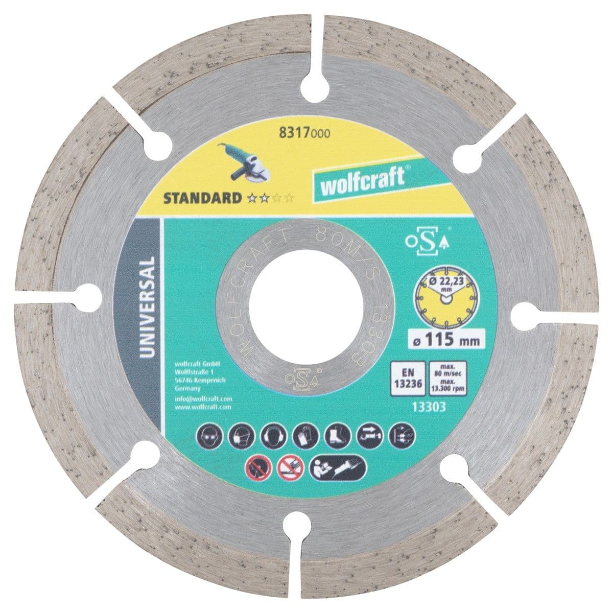 Tarcza diamentowa do cięcia Solid Uniwersal, wolfcraft