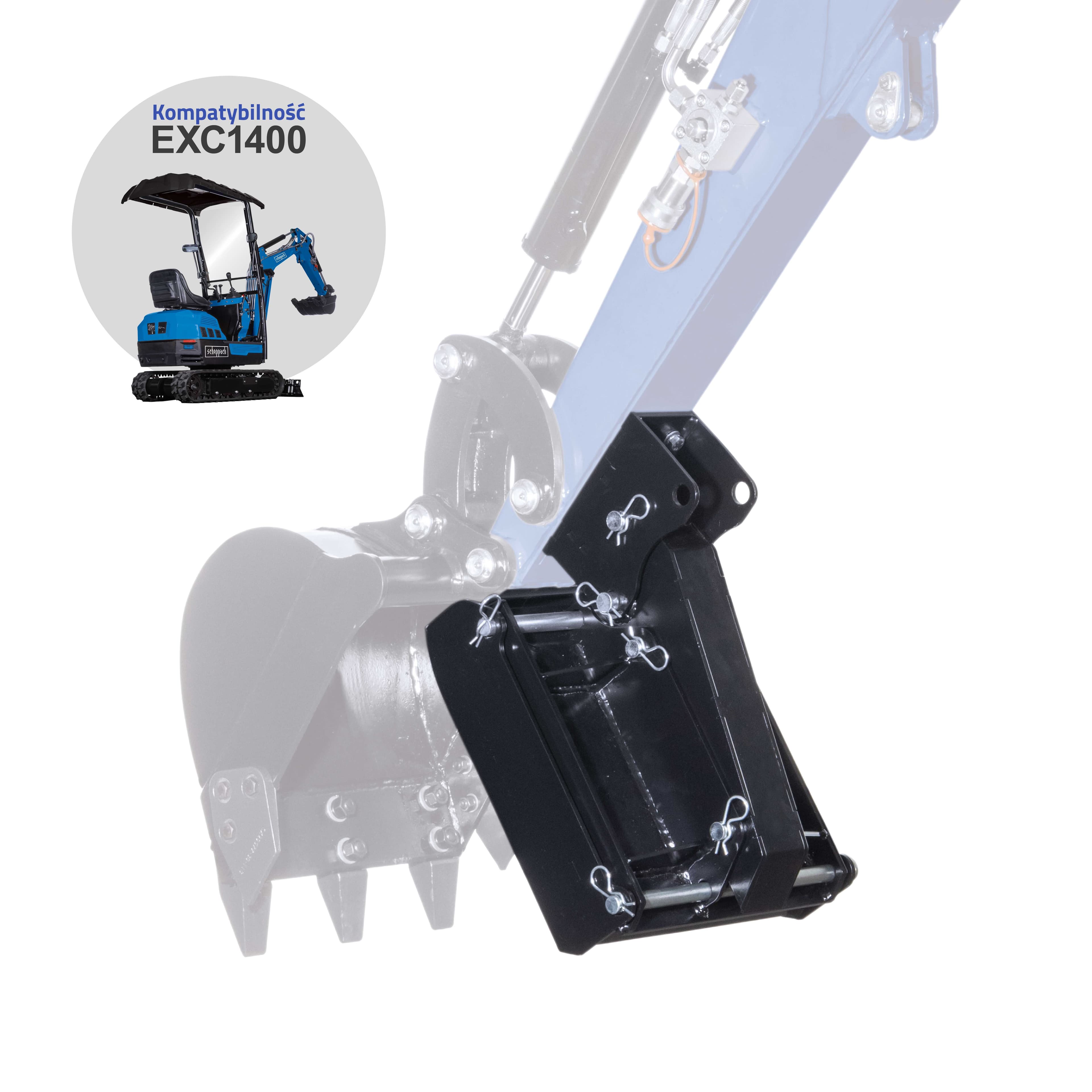 Chwytak do minikoparki Scheppach EXC1400 390x380x225 mm 7915001726