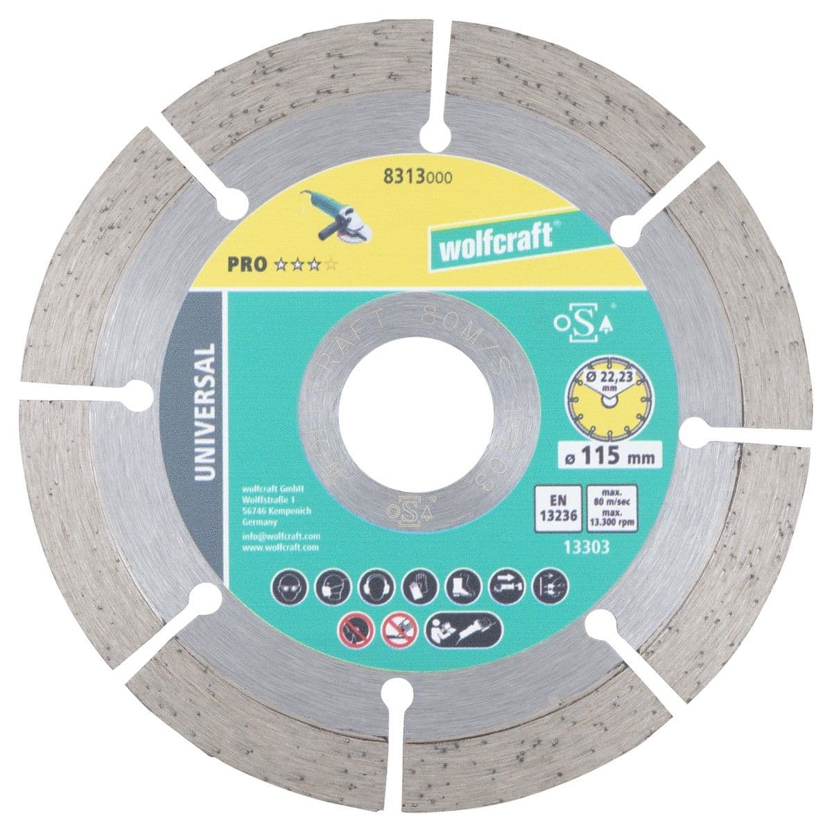 Tarcza diamentowa do cięcia uniwersalna PRO, wolfcraft