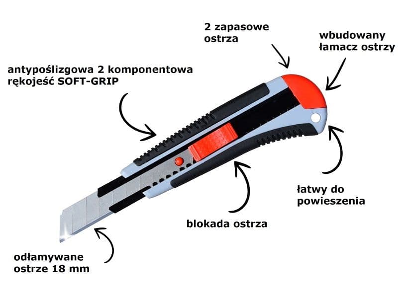 Nóż z ostrzem 18 mm Abraboro