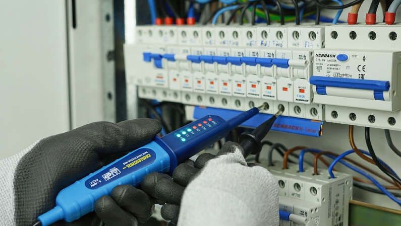 Tester napięcia 2-biegunowy PAN VOLTTESTER 400 wskaźnik LED  6-400 V AC/DC KAT III 400V bezbateryjny / przykręcane tulejki