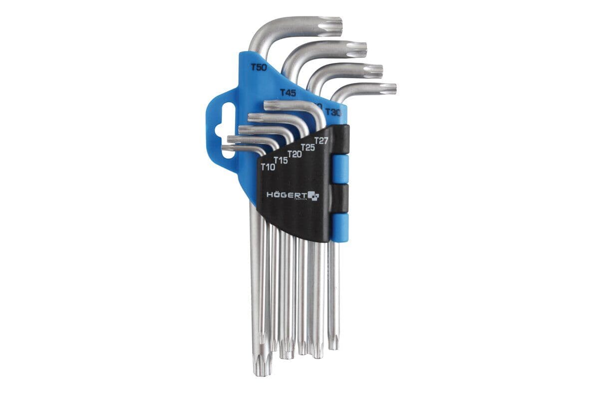 Klucze torx CrV, 9 szt.