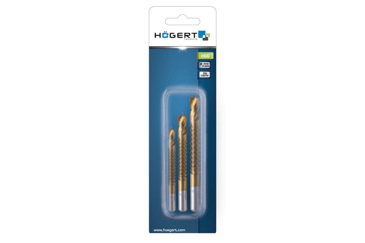 Wiertła- piły zestaw 3 szt, 5.6.8 mm do drewna i tworzywa, stal HSS