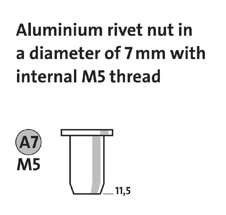 Nitonakrętki aluminiowe AM5/11,5 NOVUS [10 szt.]