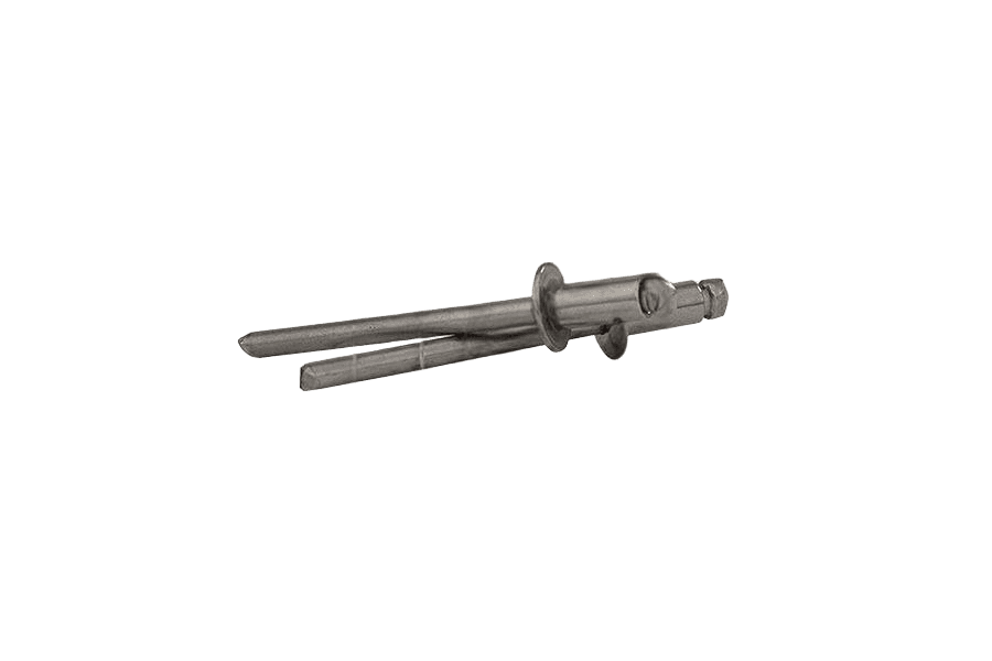 Nit zrywalny z łbem płaskim ISO 15981, aluminium/aluminium