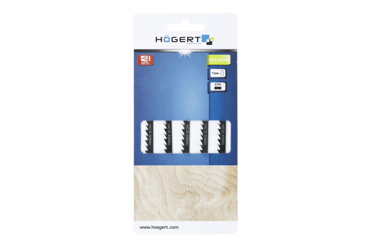 Brzeszczot do szybkiego cięcia krzywoliniowego drewna 6TPI 100mm 5szt