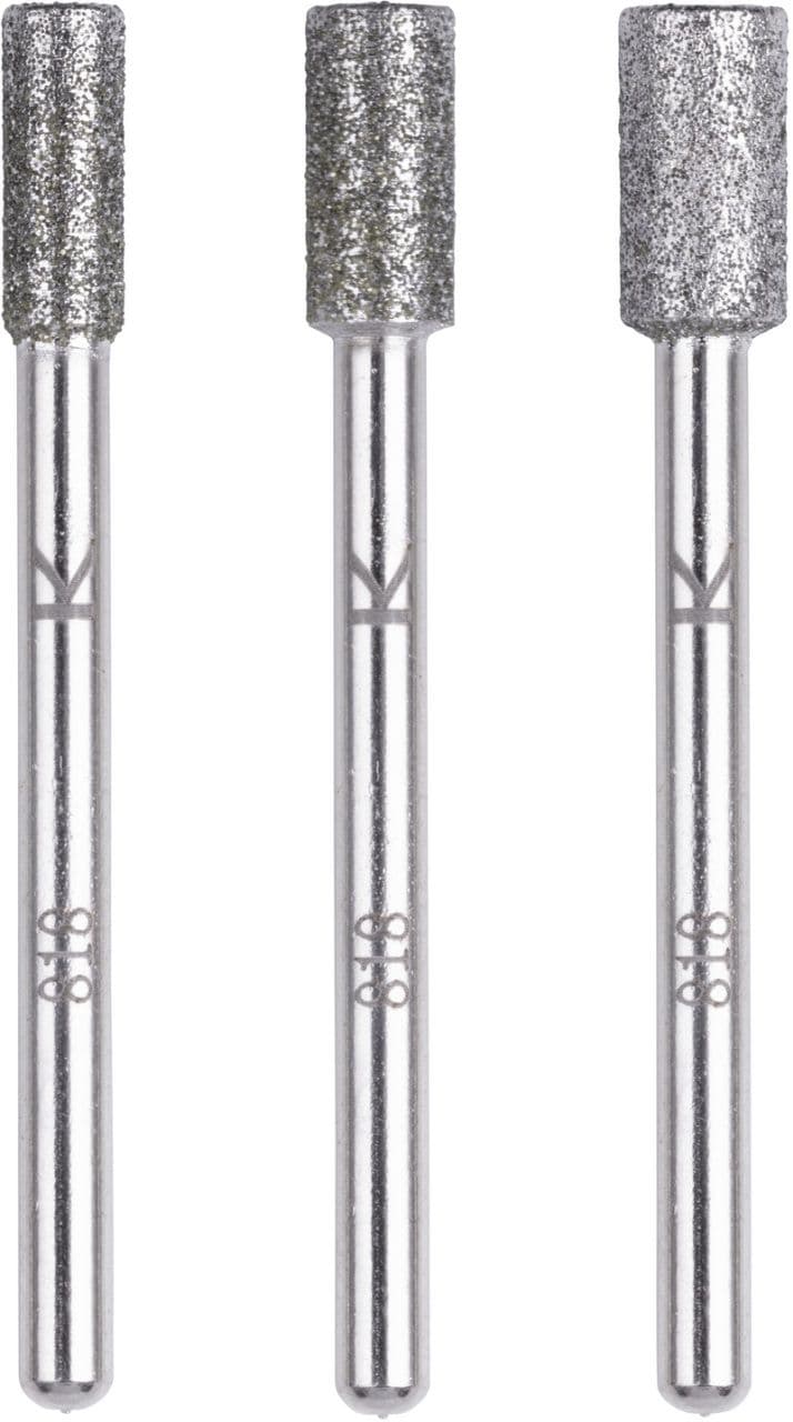 Zestaw ściernic diamentowych Wolfcraft - cylindryczny 3 częściowy.