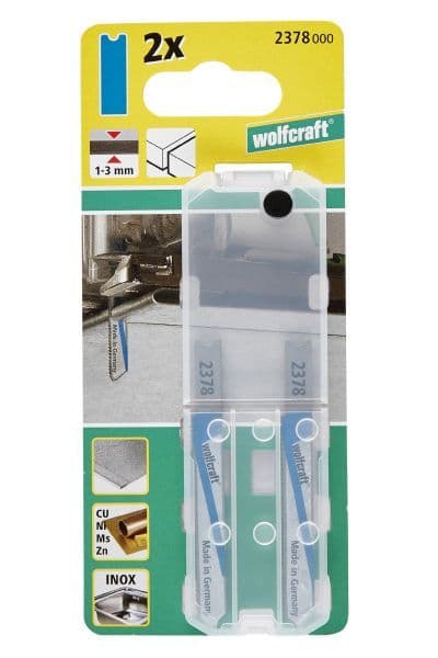 2 brzeszczoty Wolfcraft - uchwyt U, blachy, metale nieżelazne, Inox