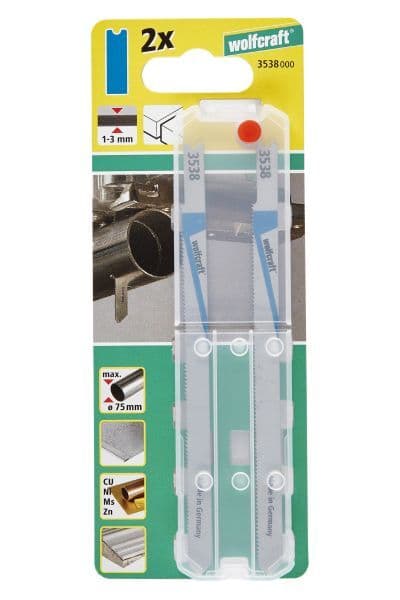 2 brzeszczoty Wolfcraft - uchwyt U, blachy, aluminium