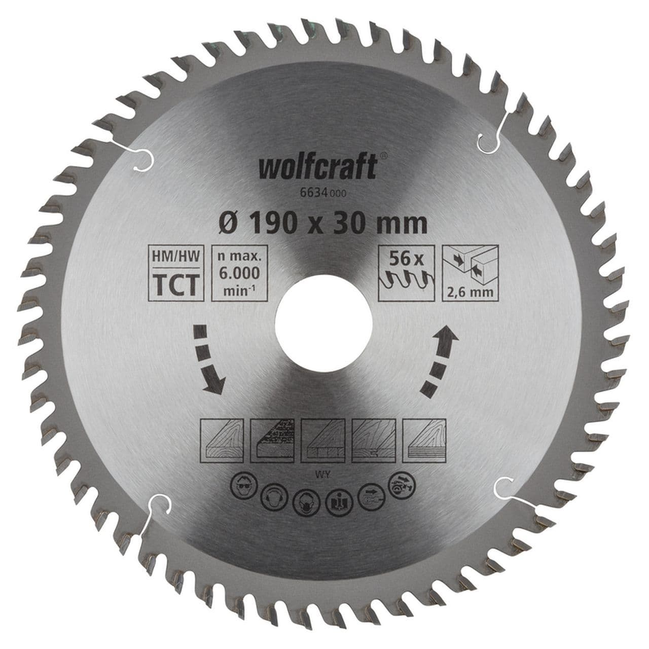 Tarcza HM do pilarek ręcznych Wolfcraft Fi 190x30 ( seria pomarańczowa)
