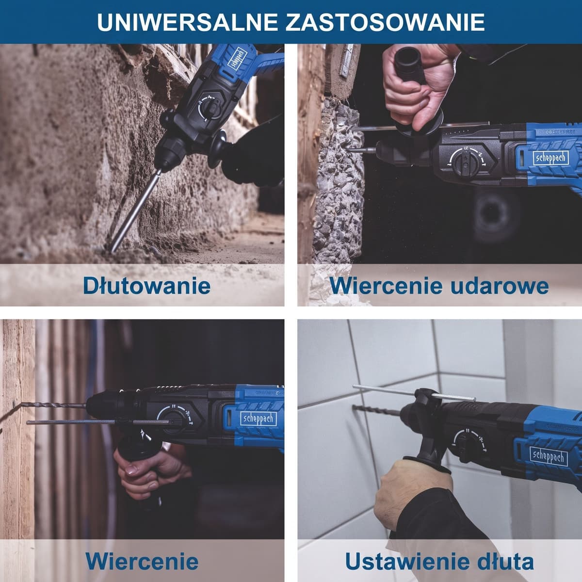 Młotowiertarka akumulatorowa 20 V 2,8 J Scheppach BC-DH290-X 5909274900