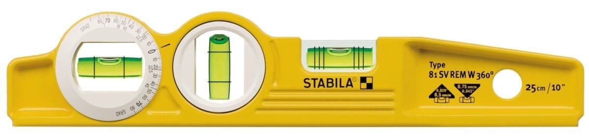 Poziomica 81SV REM Torpedo magnetyczna z 360 st. libelką kątową dł. 25cm