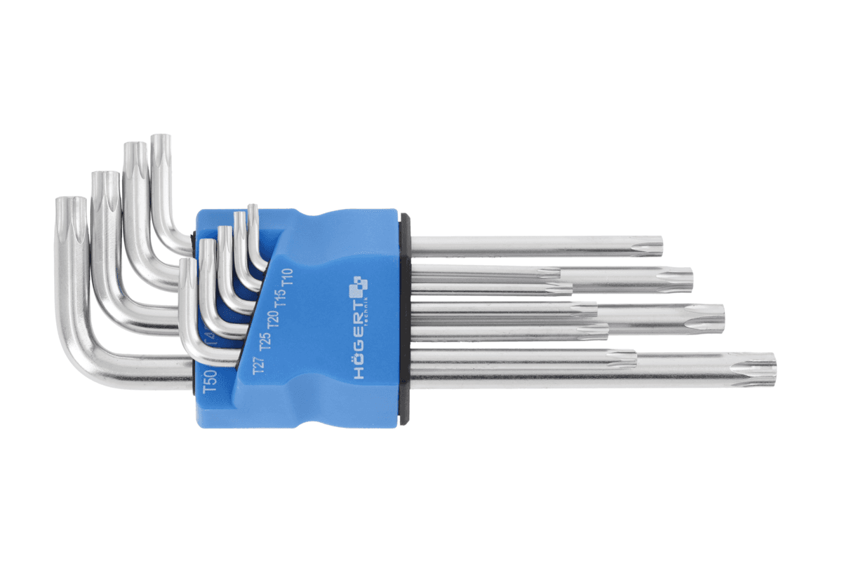 Klucze torx S2, 9 szt.