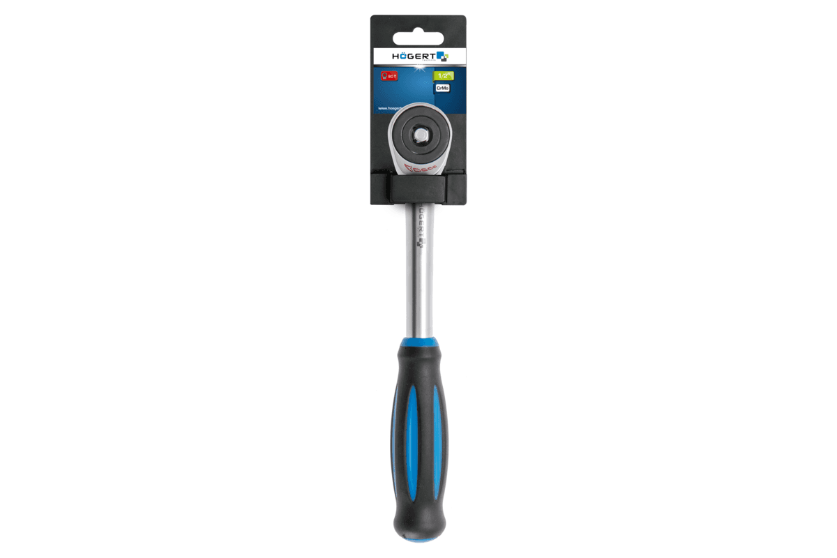 Grzechotka z obrotową rękojeścią 1/2", 60 zębów, CrMo