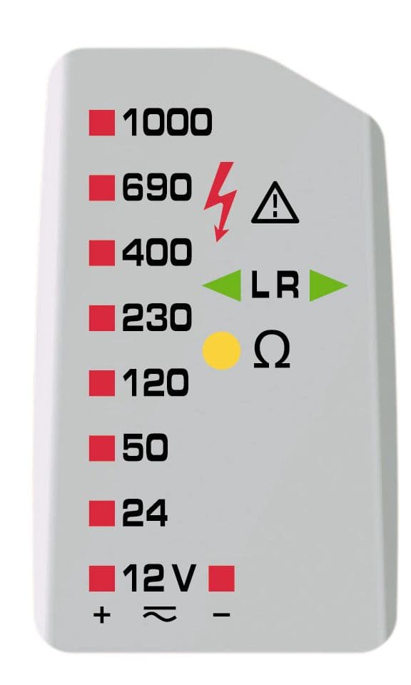 Duspol Expert dwubiegunowy wskaźnik napięcia BENNING LED 12-1000V AC/DC CAT IV 600V Cat III 1000V IP65