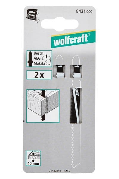 2 brzeszczoty Wolfcraft - uchwyt T, 75 mm - szybkie i zgrubne cięcie
