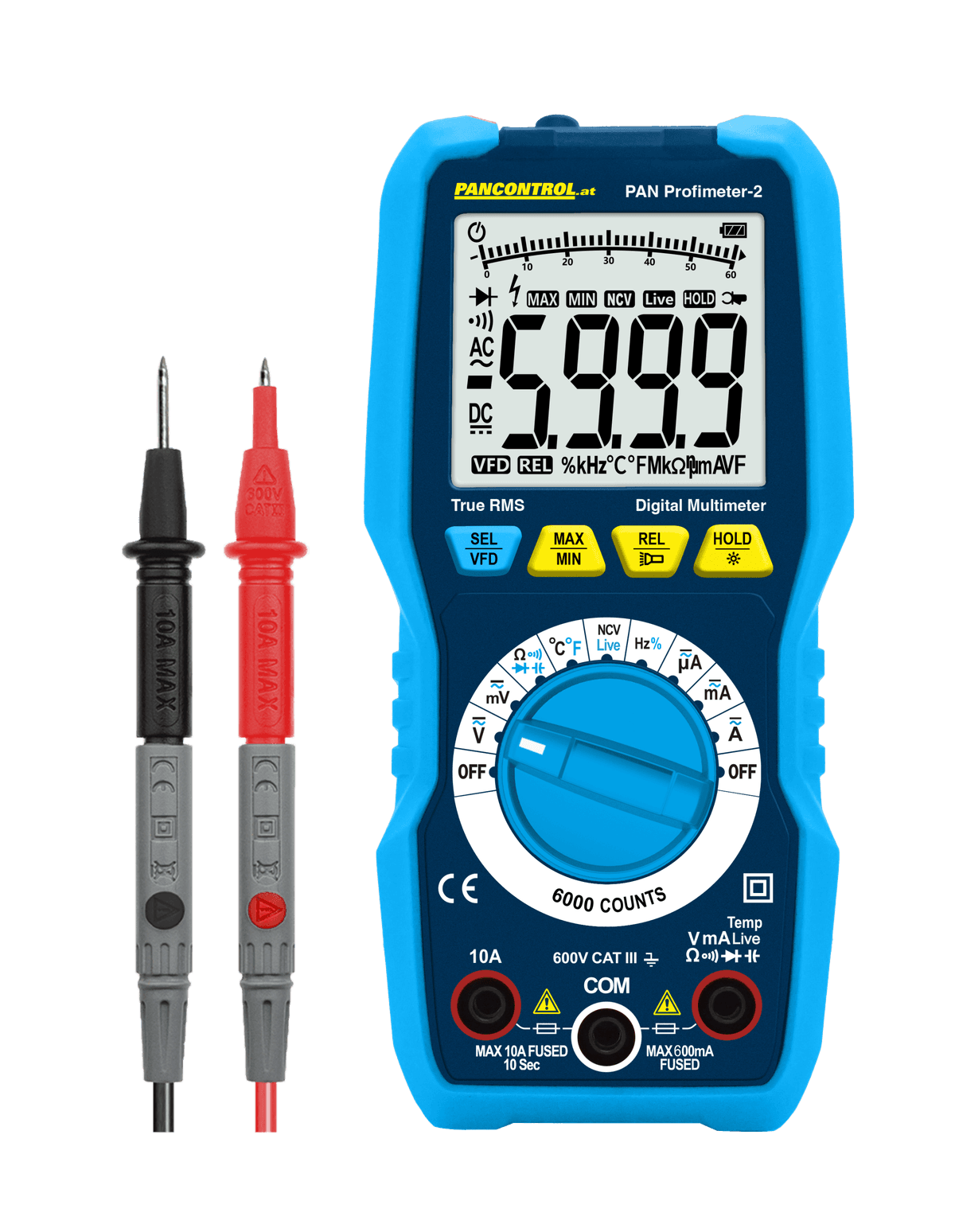 Multimetr cyfrowy PAN PROFIMETER-2 CAT III 600V True RMS
