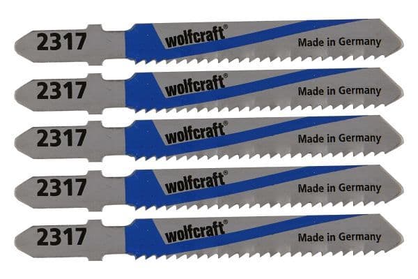 5 brzeszczotów Wolfcraft - uchwyt T, blachy, metale nieżelazne, aluminium, dokładne cięcia