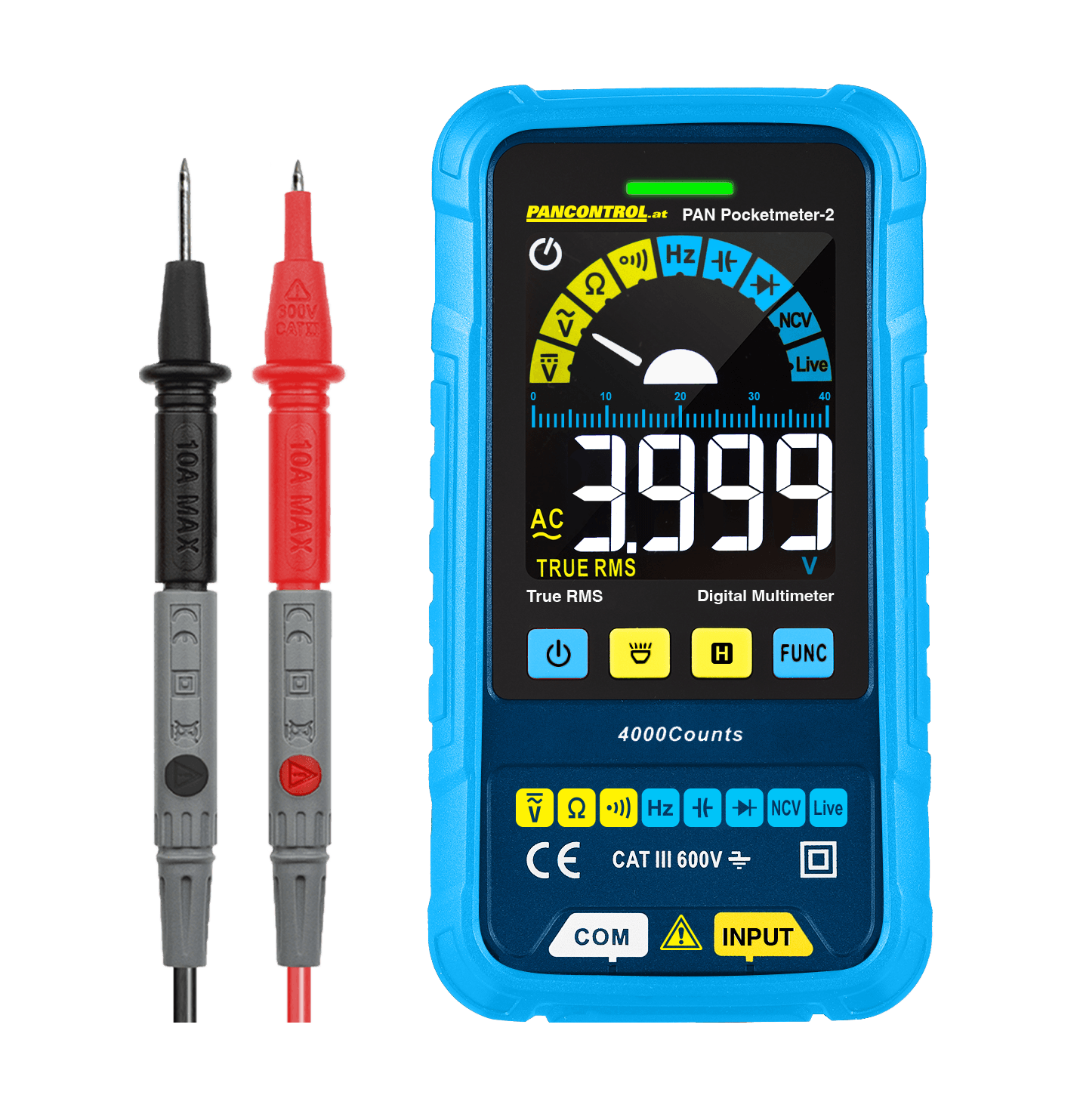 Multimetr kieszonkowy PAN POCKETMETER-2 True RMS CAT III 600 V