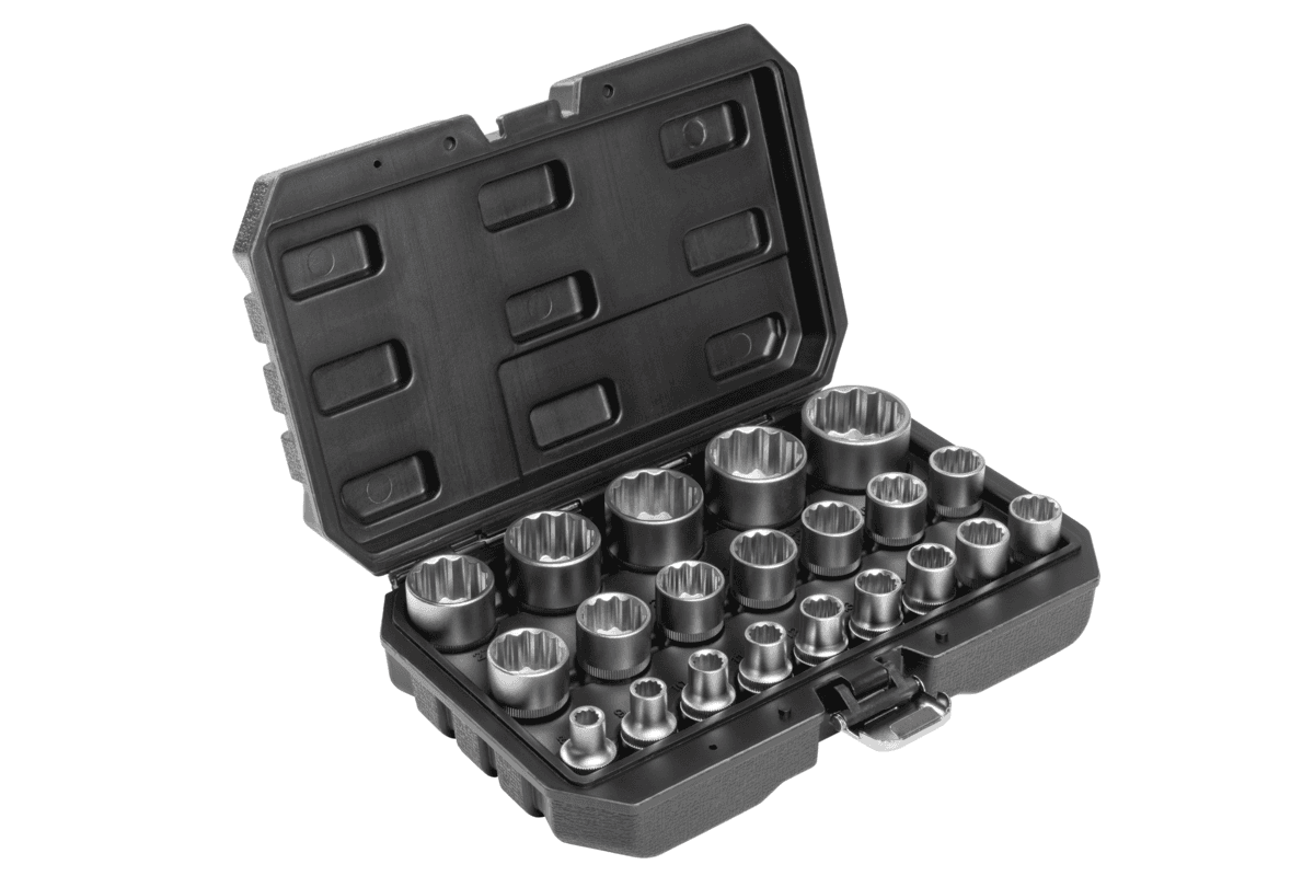 Zestaw kluczy nasadowych  1/2", 21 szt.