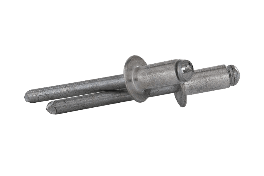Nit zrywalny z łbem płaskim ISO 15977, aluminium/stal